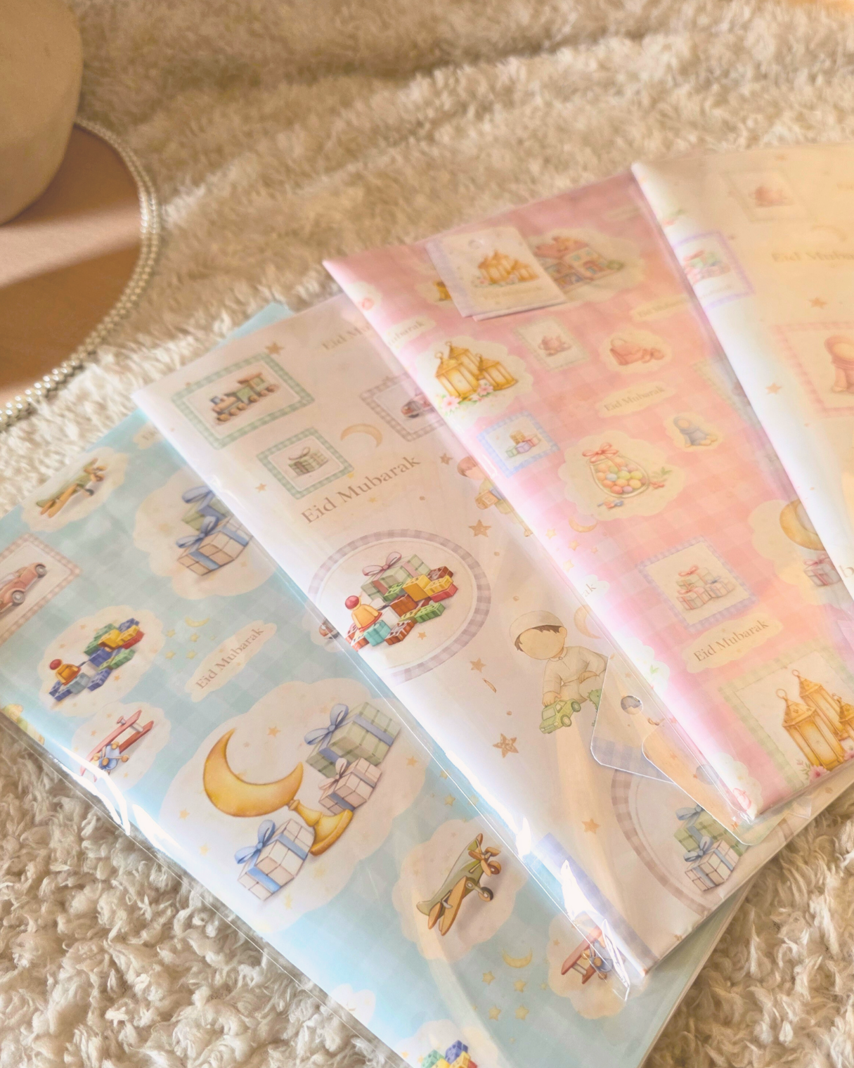 Boys Frames Wrapping Papers Biege