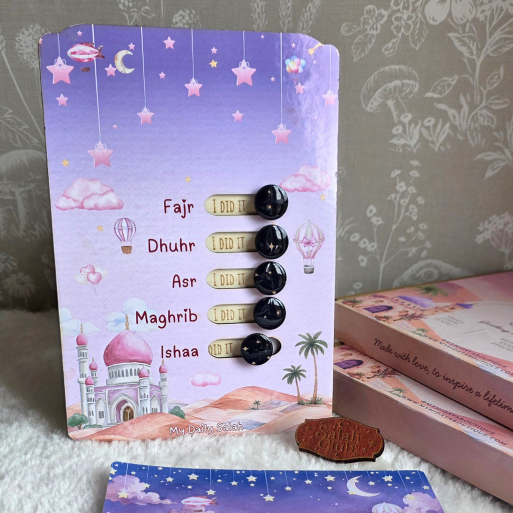 Custom Name My Daily Salah Tracker Kit Dessert Pink