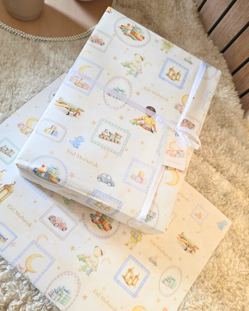 Boys Frames Wrapping Papers Biege