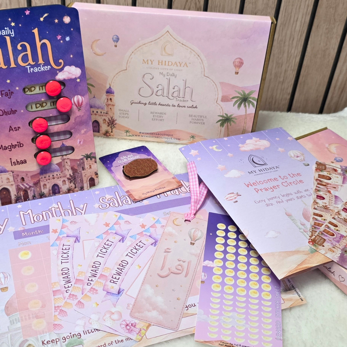 My Daily Salah Tracker Kit Dessert Pink
